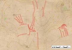 Is this Middle Mullacott Farm? NMP transcription overlain on the 1840 Tithe Map for Ilfracombe and OS Contour data. NMP mapping © English Heritage. Contour data © Crown Copyright and database right 2013. Ordnance Survey 100019783. Is this Middle Mullacott Farm? NMP transcription overlain on the 1840 Tithe Map for Ilfracombe and OS Contour data. NMP mapping © English Heritage. Contour data © Crown Copyright and database right 2013. Ordnance Survey 100019783.