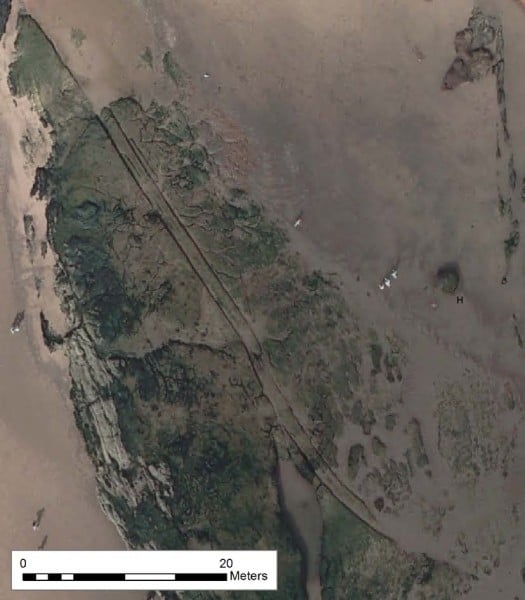 Rock cut cart tracks at Exmouth.