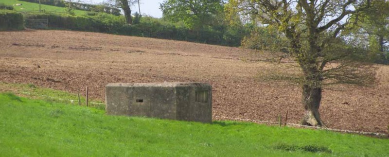 Heavy machine gun emplacement on the Taunton Stop Line; additional detail on its shape and size was added from the aerial photograph evidence. Photograph: Stephanie Knight