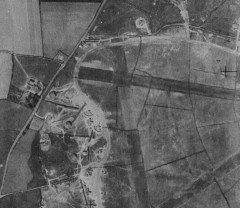 Camouflaged airfield at RAF Exeter in 1942. RAF/HLA/535 V 6087 07-MAY-1942. Historic England (RAF Photography).