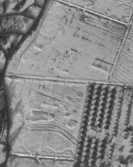 Possible saltern mounds at ‘Salt Plot’ on Seaton Marshes under snow cover in 1963 (MDV51123). The post-war part of the former Warner’s holiday camp is visible on the bottom right of the image (MDV53277). NMR RAF/58/5607 F21 343 22-JAN-1963. Historic England (RAF Photography).