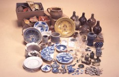 An assemblage of late 17th century pottery from North Street, Exeter. Photo: Reproduced by kind permission of Royal Albert Memorial Museum & Art Gallery, Exeter.