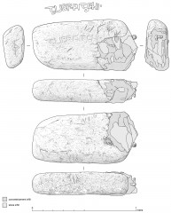 Illustration of inscribed stone from West Down by Jane Read