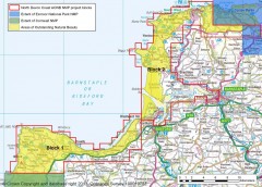 Map of the North Devon AONB and project area. © Crown Copyright and database right 2013. Ordnance Survey 100019783.