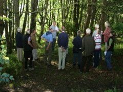 At the site of the Stone Age house near Haldon Belvedere (Photo: Christopher Meathrel)