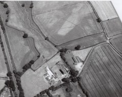 The Pin Brook enclosure photographed from the air by Frances Griffith on 20th July 1996. Photo: Devon County Council