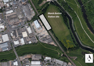 Site map of Marsh Barton station