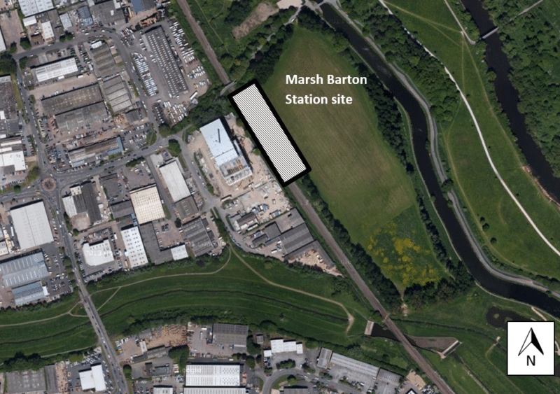 Background Marsh Barton Railway Station