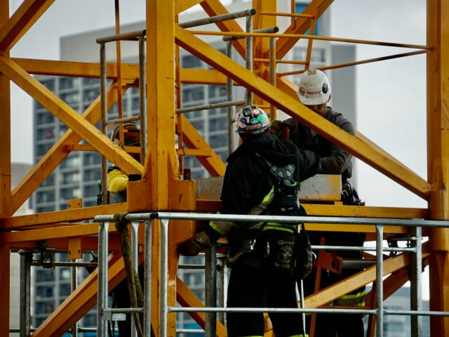 people in construction site