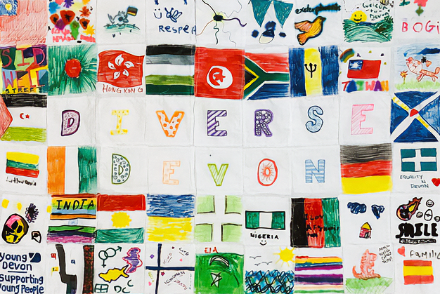 title section of diversity flag