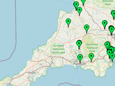 Map of Devon
