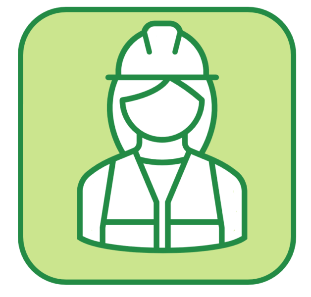 icon of worker with hard hat