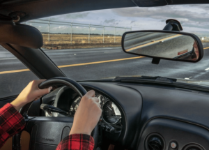 image of someone driving
