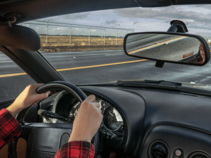 image of someone driving