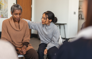 image of elder woman and younger woman