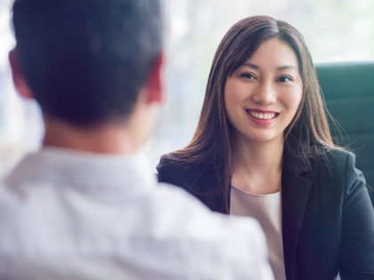image of person being interviewed