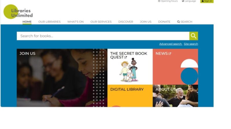 screenshot of libraries unlimited page