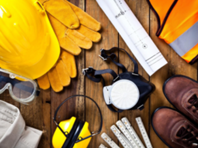 Construction image of work hat safety equipment