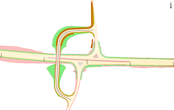 The proposed new junction layout at West Buckland