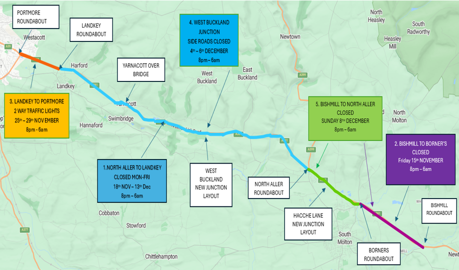 Map of current traffic management