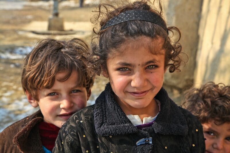 Afghan boy and girl