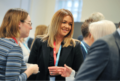 Business people at a networking event
