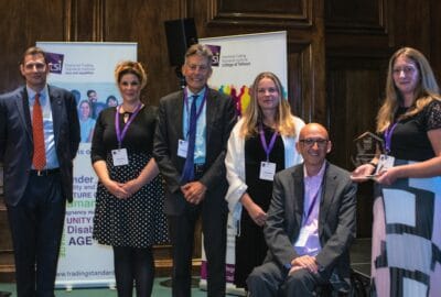 Trading Standards officers receiving the award