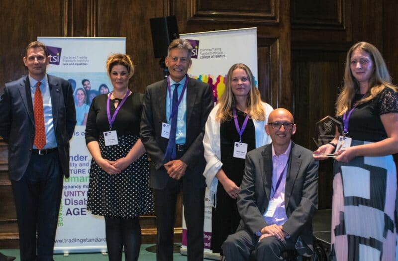 Trading Standards officers receiving the award
