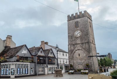 Picture of Newton Abbot town centre and clock tower