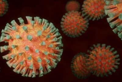 Coronavirus ball, showing spikes