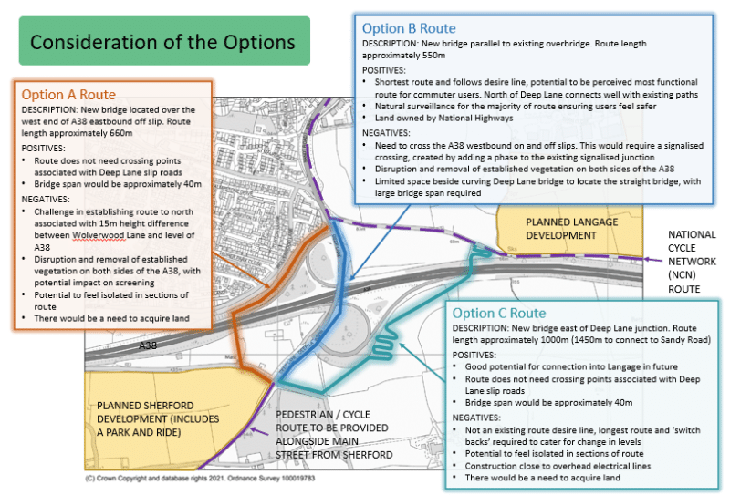 Deep Lane junction map with options