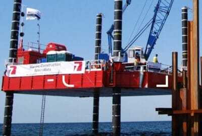 Photo of a jack-up barge