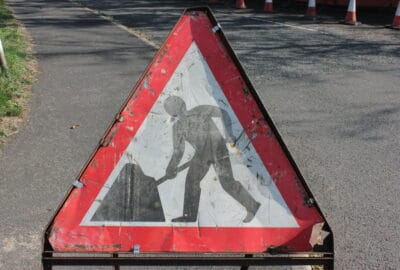 Roadworks sign