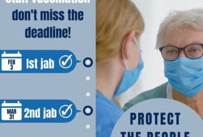 Mandatory staff vaccination. Don't miss the deadline to be fully vaccinated by 1st April