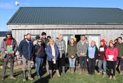 Photo of Cllr Rufus Gilbert visiting the Apricot Centre