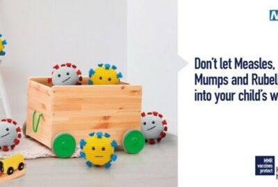 NHS advert to promote the MMR jab