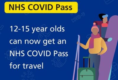 NHS COVID pass for 12-15 year olds now available for travel purposes