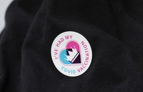 A badge that reads, 'I've had my COVID vaccination'