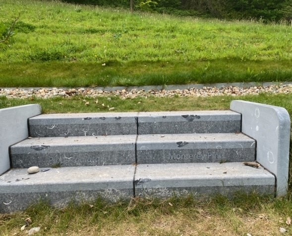 Damaged steps at the ampitheatre