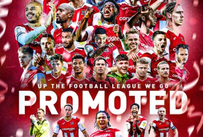 montage photo of Exeter City FC's football team players