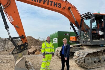 Project Manager Hedley Martin and Councillor Andrea Davis