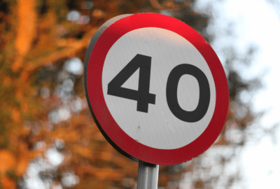 40 mph sign