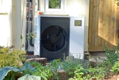 An air source heat pump
