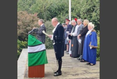 The High Sheriff of Devon, Richard Youngman, reading the proclamation