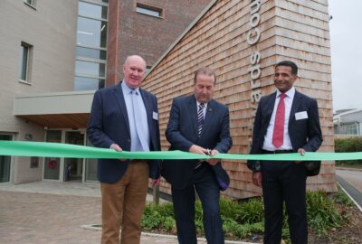 Edwards Court opening, with representatives from Devon County Council, Exeter City Council and a care provider