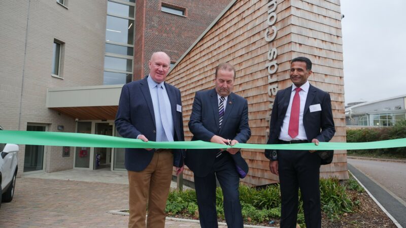 Edwards Court opening, with representatives from Devon County Council, Exeter City Council and a care provider