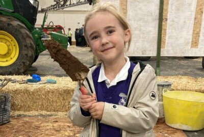 Girl with a trowel