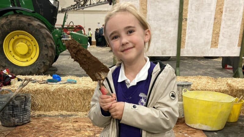 Girl with a trowel