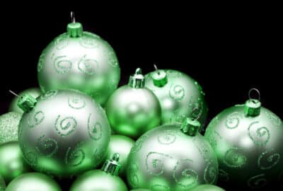 Green baubles