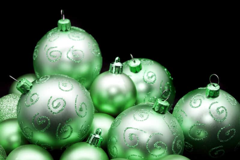 Green baubles